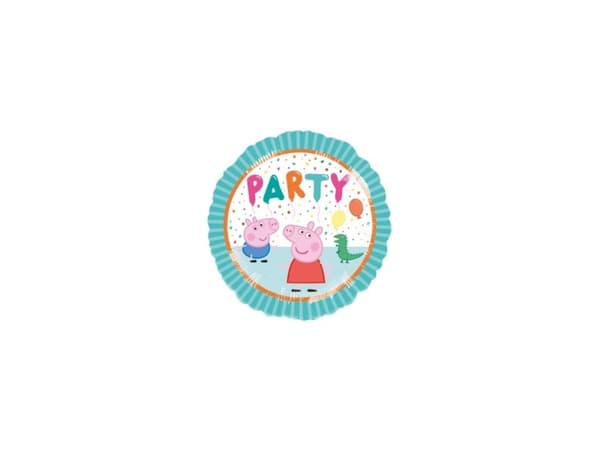 AMSCAN Peppa Pig folieballong, rund, fargerik