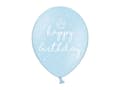 Miniatyrbild 3 av 3: PartyDeco SB14P-244-011-6, Toy balloon, Latex, Blå, Födelsedag, Oval, 30 cm