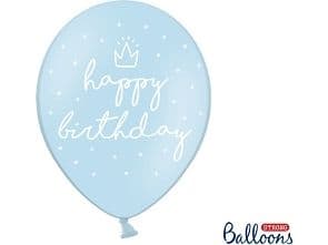 PartyDeco SB14P-244-011-6, Toy balloon, Lateksi, Sininen, Syntymäpäivä, Ovaali, 30 cm