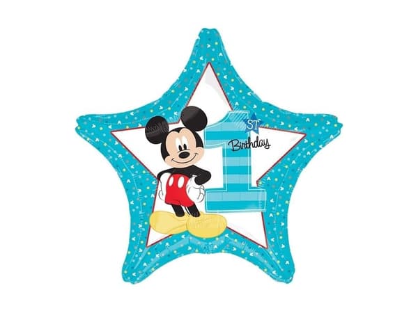 Amscan 3433501, Toy balloon, Kalvo, Monivärinen, Onnittelu, Star, 1 kpl