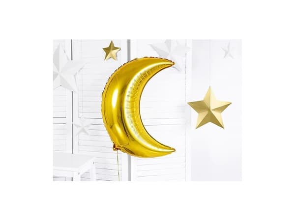 PartyDeco FB16M-019-KARTON, Kulta, Kuu, Kalvo, Juhlateema, 60 cm, 50 kpl