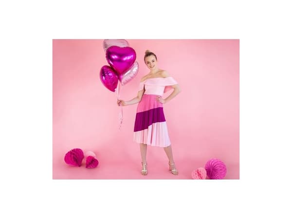 Folieballon Hjerte, fuchsia