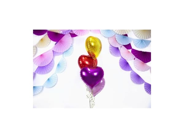 Folieballon Hjerte, fuchsia