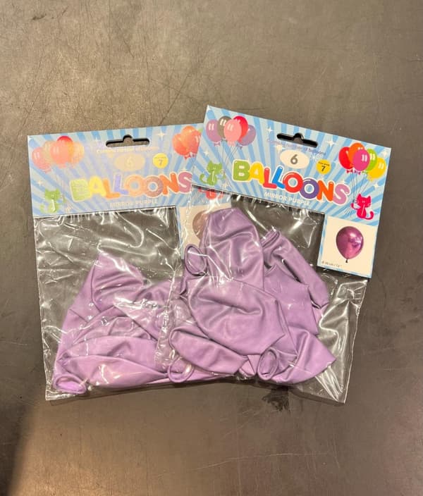 Ballong Blank Lila Spegelballong 6-pack 30 cm Latex