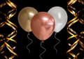 Miniatyrbild 4 av 4: Ballong Blank Koppar Spegelballong 6-pack 30 cm Latex