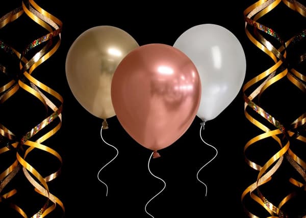 Ballong Blank Koppar Spegelballong 6-pack 30 cm Latex