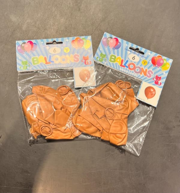 Ballong Blank Koppar Spegelballong 6-pack 30 cm Latex