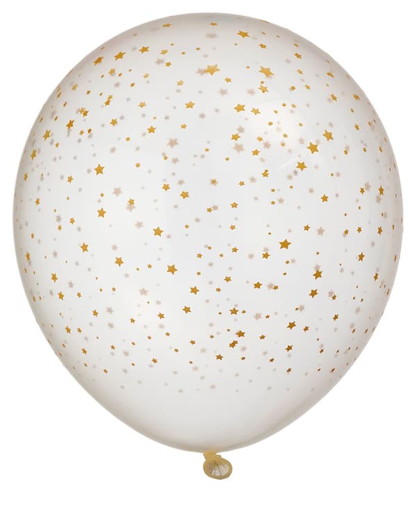 Ballong Stjärnor 6-pack 30 cm Latex
