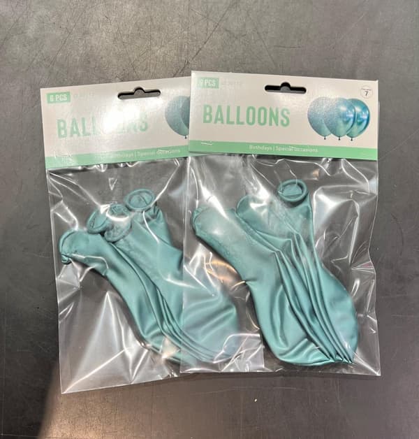 Ballong Blank Grön Spegelballong 6-pack 30 cm Latex