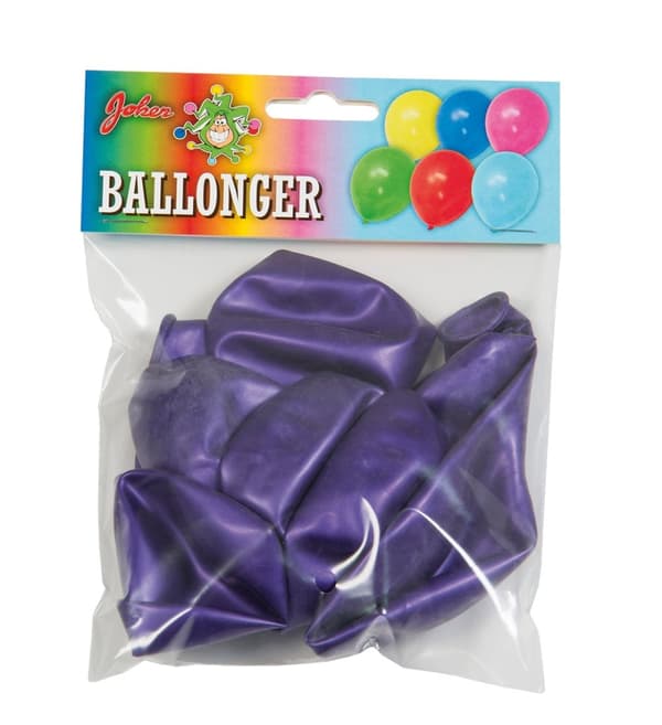 Ballong Metallic Lila 8-pack Latex