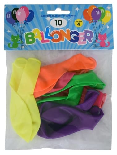 Ballong Neonmix 10-pack Latex