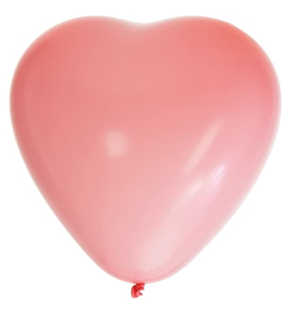 Ballong Hjärta Rosa 8-pack Latex
