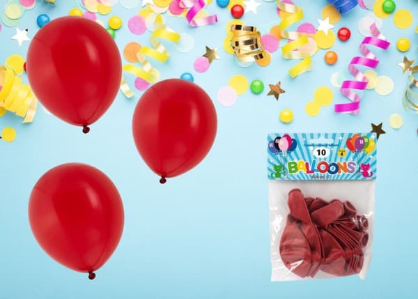 Ballong Röd 10-pack Latex
