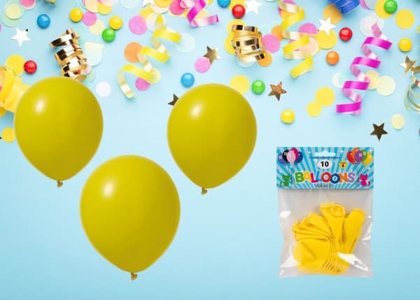 Ballong Gul 10-pack Latex