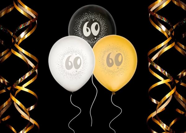 Ballong 60 år 6-pack Latex