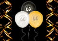 Miniatyrbild 2 av 2: Ballong 60 år 6-pack Latex