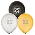 Miniatyrbild 1 av 2: Ballong 25 år 6-pack Latex