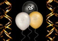 Miniatyrbild 2 av 2: Ballong 20 år 6-pack Latex