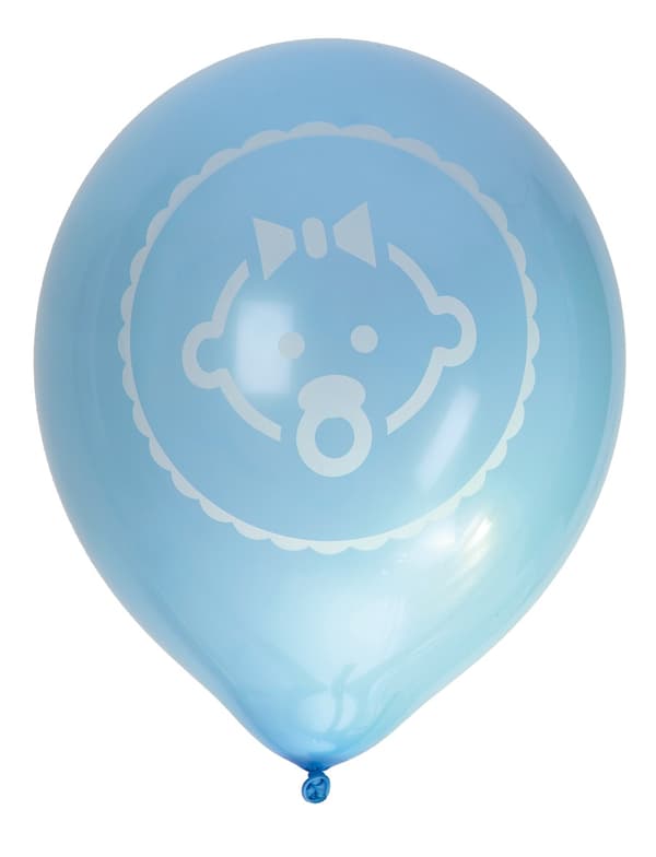 Ballong Baby Boy Blå 8-pack Latex