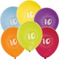Miniatyrbild 1 av 3: Ballong Födelsedag 10 år 6-pack Latex Mixade