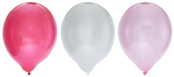 Ballong Metallic Rosa 8-pack Latex