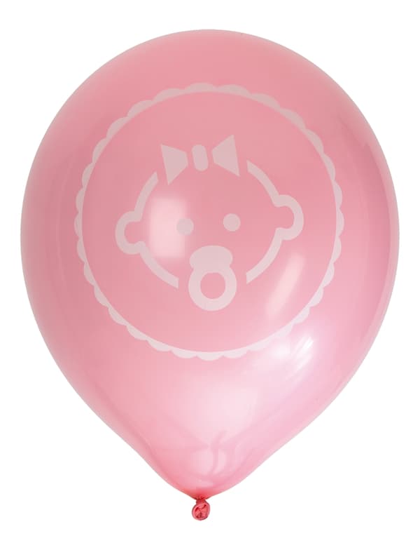 Ballong Baby Girl Rosa 8-pack Latex