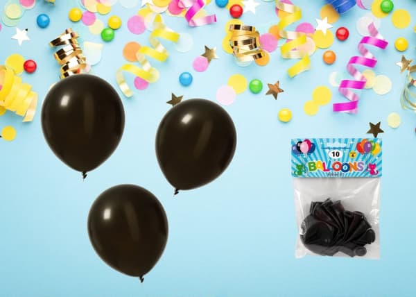 Ballong Svart 10-pack Latex