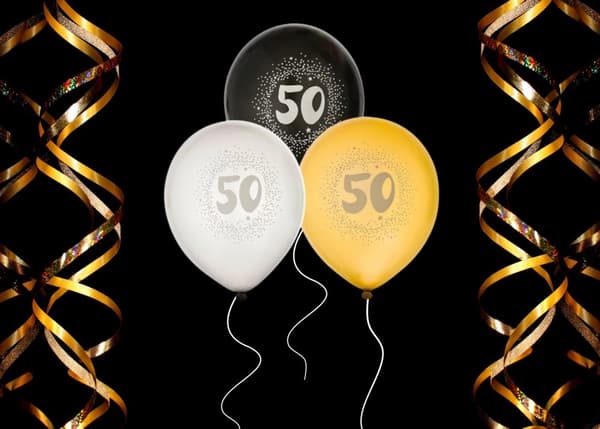 Ballong 50 år 6-pack Latex