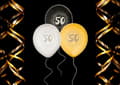 Miniatyrbild 2 av 2: Ballong 50 år 6-pack Latex
