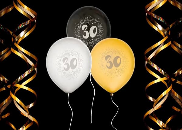 Ballong 30 år 6-pack Latex