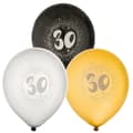 Miniatyrbild 1 av 2: Ballong 30 år 6-pack Latex