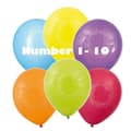 Miniatyrbild 2 av 3: Ballong Födelsedag 4 år 6-pack Latex Mixade