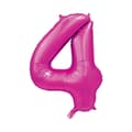 Miniatyrbild 1 av 3: Ballong Siffra 4 Rosa 86 cm