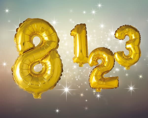 Ballong Siffra 8 Guld 86 cm