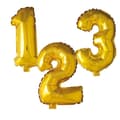 Miniatyrbild 2 av 3: Ballong Siffra 8 Guld 86 cm