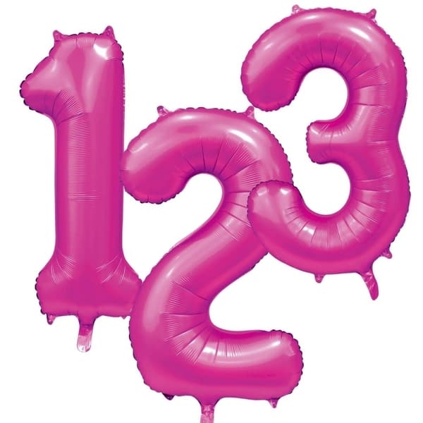 Ballong Siffra 7 Rosa 86 cm