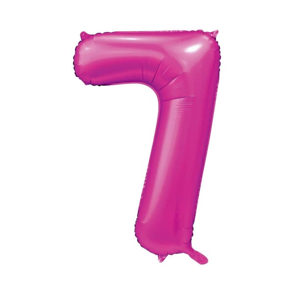Ballong Siffra 7 Rosa 86 cm