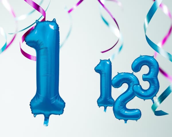 Ballong Siffra 1 Blå 86 cm