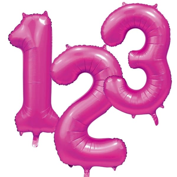 Ballong Siffra 5 Rosa 86 cm