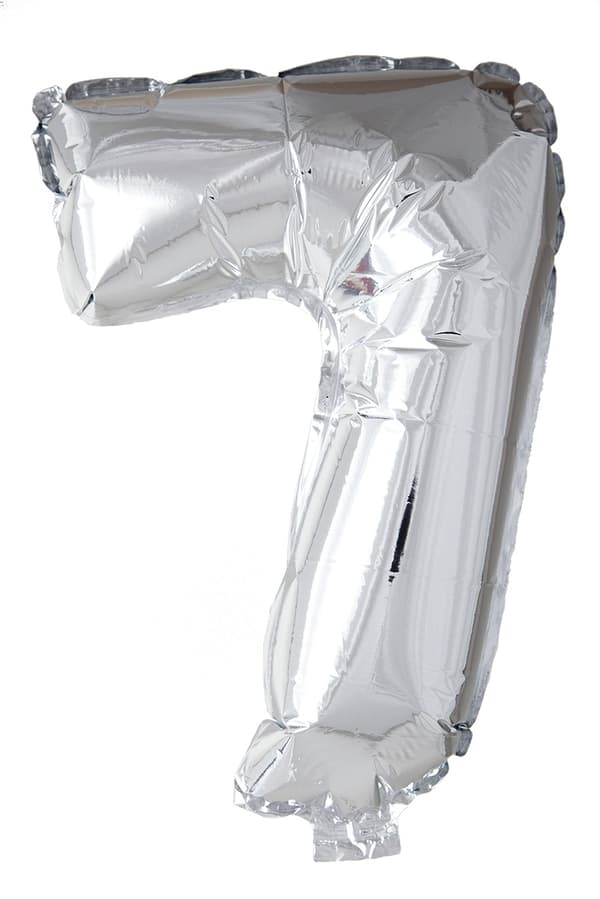 Ballong Siffra 7 Silver 86 cm