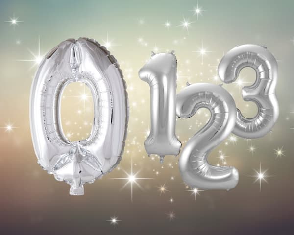 Ballong Siffra 0 Silver 86 cm