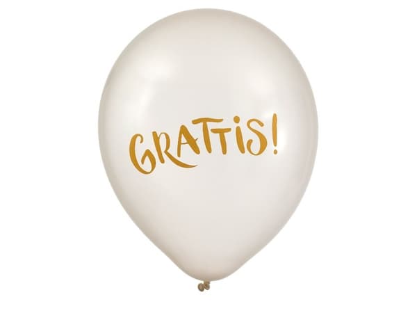 Grattis balloner, 6 stk