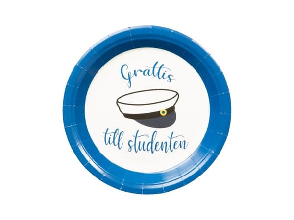Grattis till studenten tallerkner, 18cm