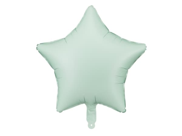 Mintgrön folieballong med stjärna, 48 cm