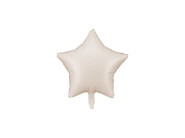 Beige stjärna folieballong, 48 cm