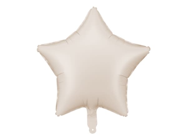 Beige stjerne folieballon, 48 cm