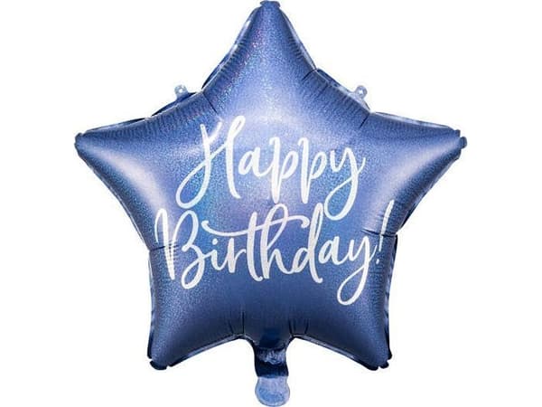PartyDeco FB93-074-KARTON, Laivasto, Star, Kalvo, Syntymäpäivä, Englanti, 40 cm