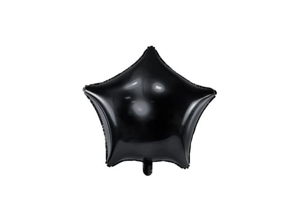 Folieballon stjerne, sort