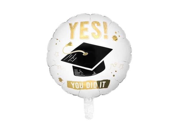 Folieballon Yes! you did it, 45 cm.