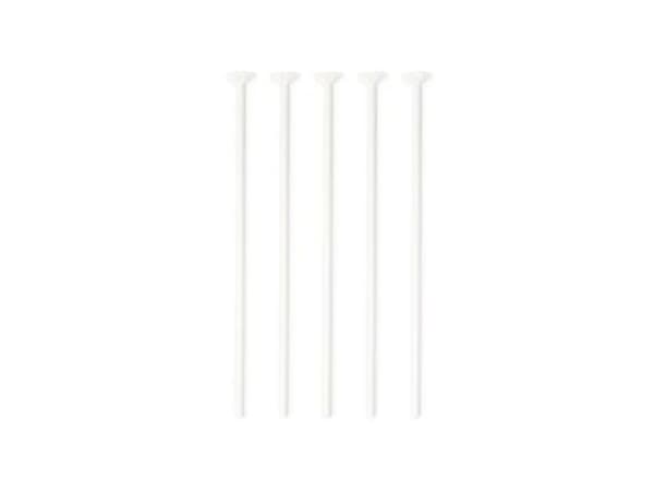 Hvide papir ballonpinde, 100 stk